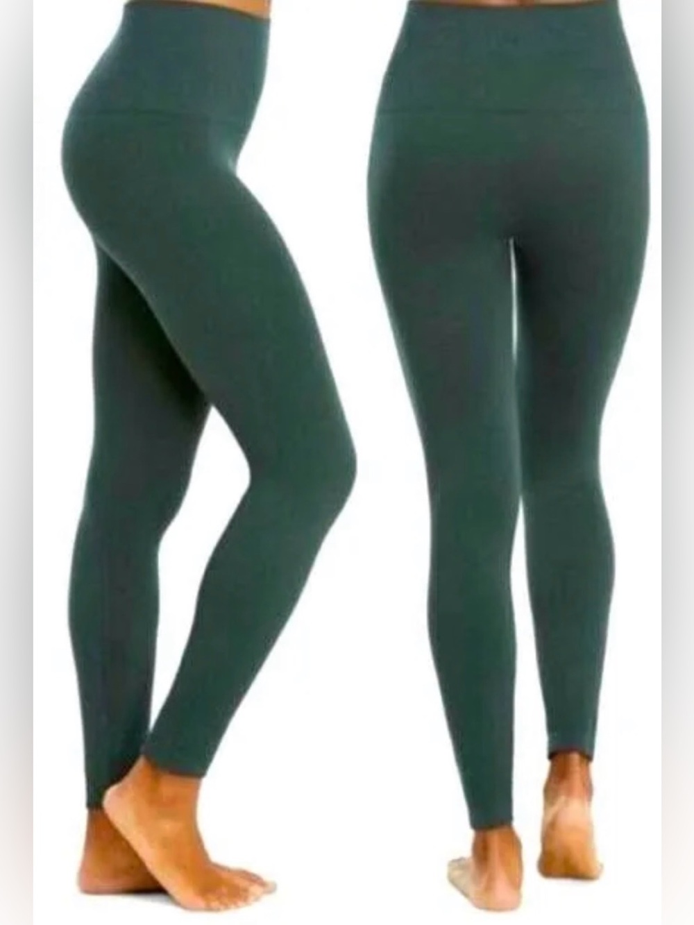 SPANX High-Waist Leggings in Dark Green
